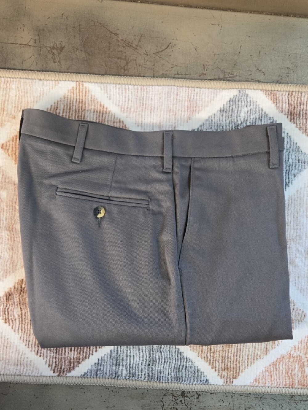 Men's Classic Straight Fit Dress Pants - Dark Gray/ Toupe